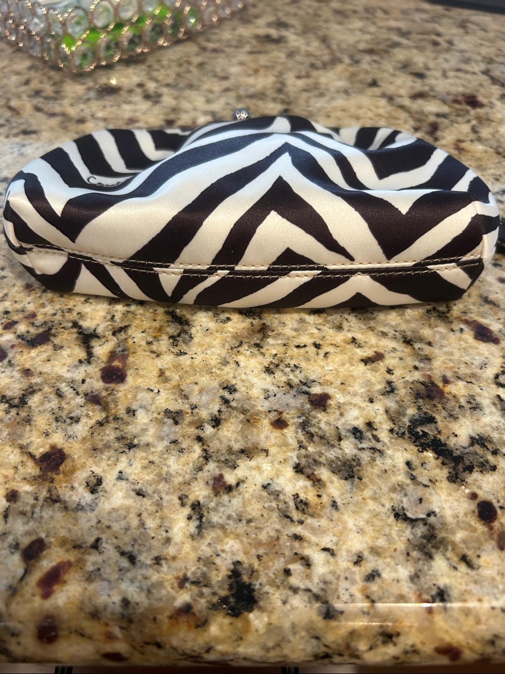 Coach Zebra Print Kiss-Lock clutch - Picture 3 of 7